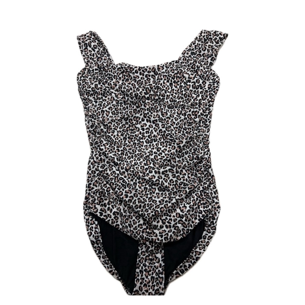 NWT ALBION “The Savannah” cheetah leopard print brown one piece